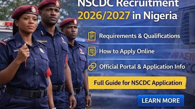 NSCDC Shortlisted Candidates