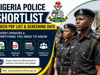 Nigeria Police Shortlisted Candidates